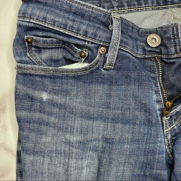 LEVI’S Demi Curve Modern Rise Distressed Blue Denim Skinny Jeans - Size 25 - Picture 7 of 9